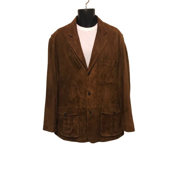 Golden Bear Other - Golden Bear Men's Eddy 3 Button Pleated Pocket Suede Blazer